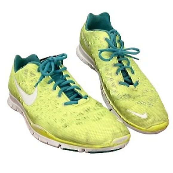 Men's Nike Free Tri Fit 3 Breathe Running Shoes, Volt/Blue size 13 #579968-700 - Picture 1 of 9